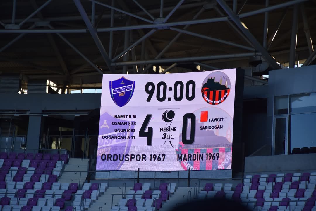 Orduspor 1967, Yeni Ordu 19 Eylül Stadı'nda Zaferle Coştu! Orduspor 1967, Yeni Ordu 19 Eylül Stadı'nda Zaferle Coştu!