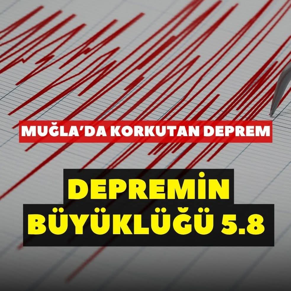 MUĞLA MARMARİS AÇIKLARINDA 5.8 BÜYÜKLÜĞÜNDE DEPREM! MUĞLA MARMARİS AÇIKLARINDA 5.8 BÜYÜKLÜĞÜNDE DEPREM!