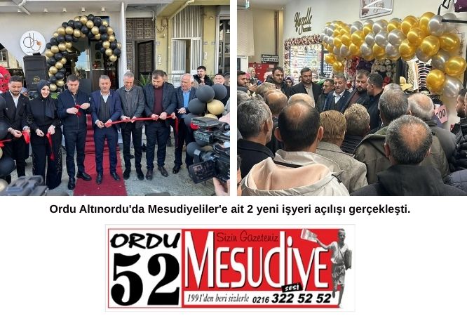 ORDU'DA 2 YENİ İŞYERİ AÇILDI ORDU'DA 2 YENİ İŞYERİ AÇILDI