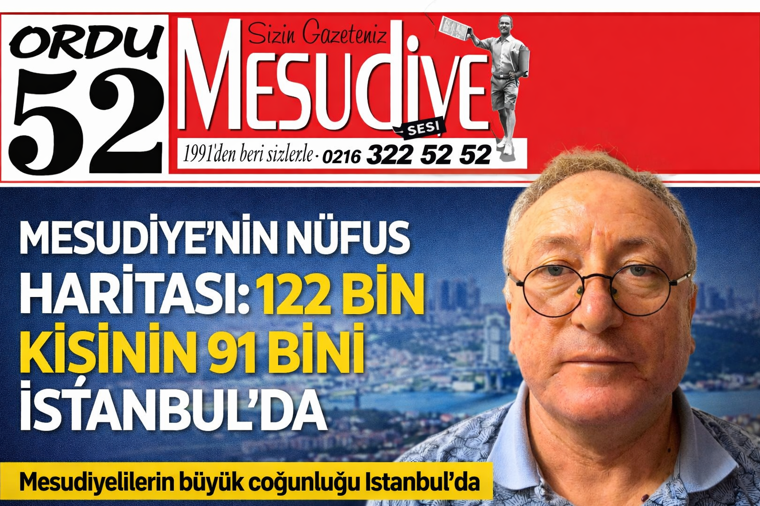 Mesudiye’nin Nüfus Haritası: 122 Bin Kişinin 91 Bini İstanbul’da